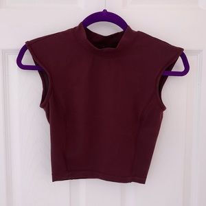 Lululemon Burgundy Crop Top
